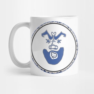 University Blue Face Mug